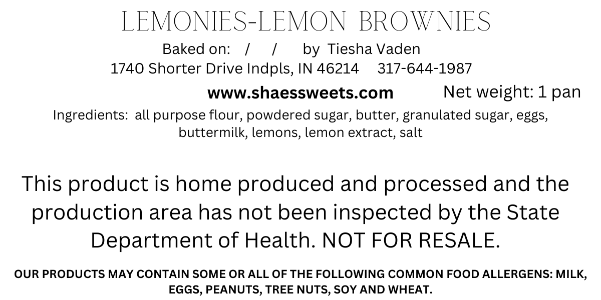 Lemonies (lemon brownies)