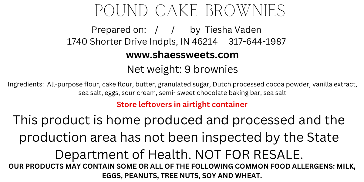 Pound Cake Brownies